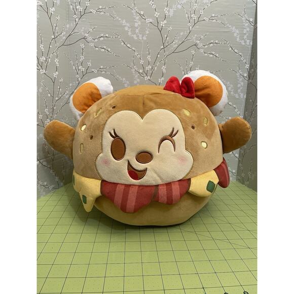 Disney Store Munchling Minnie Mouse Everything Bagel Plush Stuffed Animal Pillow - Picture 1 of 11
